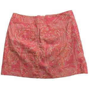 Lilly Pulitzer Skort Pink and White Tropical Flamingos Size 0